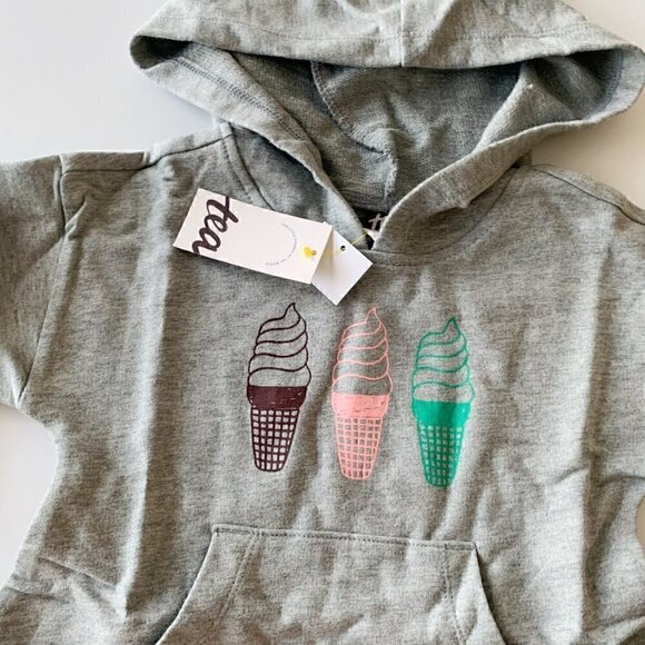 Tea Collection Girl Hooded Sweatshirt Dress 2T - Picture 2 of 8